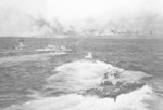 LVTs underway off Iwo Jima, 19 Feb 1945