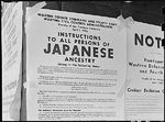 Exclusion Order posted to direct Japanese-Americans living in the first San Francisco section to evacuate, California, United States, 11 Apr 1942