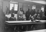 Yasuji Okamura signing the surrender document, Nanjing, China, 9 Sep 1945, photo 2 of 2