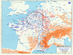 Map depicting the Allied campaign toward Germany, 26 Aug-14 Sep 1944