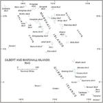 1943 map of the Marshall and Gilbert Islands