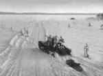 Soviet troops advancing on skis, near Moscow, Russia, Dec 1941