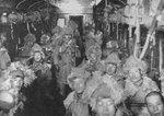 Interior of a Japanese troop transport train, northeastern China, circa 1930s