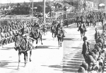 Japanese General Iwane Matsui marching into Nanjing, China, 17 Dec 1937, photo 1 of 2