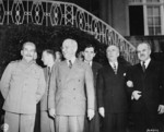 Joseph Stalin, Harry Truman, James Byrnes, and Vyacheslav Molotov at Stalin