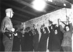 German SA man guarding arrested communists, Berlin, Germany, 6 Mar 1933