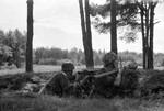 Finnish soldiers during Battle of Tali-Ihantala, Karjala, Finland, 5 Aug 1944; note German panzerfaust anti-armor weapon