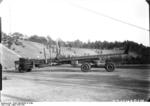 Trailer for V-2 rocket transportation, Peenemünde, Germany, 1940s