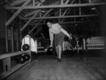 African-American US Army WAC Master Sergeant Helen Starr bowling at Fort McClellan, Alabama, United States, 27 Jan 1944