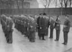 Duke of Abercorn James Hamilton inspecting US Marines, Londonderry, Northern Ireland, United Kingdom, 1943