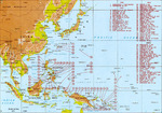 Map of major Pacific War engagements, 1942-1945