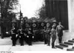 Nazi Party standards at the opening of a party rally, Nürnberg, Germany, 6 Sep 1938; note standards of München, Franken, Berlin, Berlin-Wedding, Oberbarnim, and Potsdam