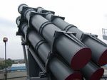 Harpoon missile launchers aboard New Jersey, 14 Jun 2004, photo 2 of 2