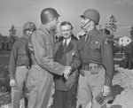 Major General Edward Brooks with actor Cary Grant, 1943