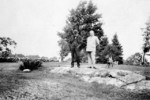 Winston Churchill and Mackenzie King at the Moorside on the Mackenzie King Estate, Ottawa, Ontario, Canada, 14 Aug 1929