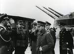 Japanese military attaché Makoto Onodera visiting the Fjell Festning fortification in Norway with Eberhard von Zedlitz, Robert Morath, and Nikolaus von Falkenhorst, 26 Dec 1943