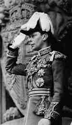 King George VI of the United Kingdom at the Parliament Buildings, Ottawa, Ontario, Canada, 19 May 1939