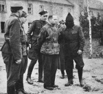 Rudolf Höss arriving at the site of his execution, Auschwitz Concentration Camp, Poland, 16 Apr 1947