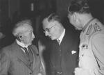 Billy Hughes, John Curtin, and Prince Henry in Canberra, Australia, 1945