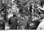 Adolf Hitler flanked by Werner Mölders, Wilhelm Keitel, and Hermann Göring, Wolf