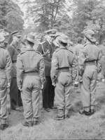 Lord Louis Mountbatten inspecting Malayan troops at Kensington Gardens, London, England, United Kingdom, Jun 1946