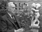 Earl Louis Mountbatten at the terrace of his home, Belgravia, London, England, United Kingdom, 1976