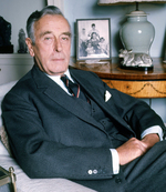 Earl Louis Mountbatten at his apartment in Belgravia, London, England, United Kingdom, 1973