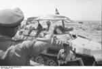 Erwin Rommel in the SdKfz. 250/3 command vehicle 