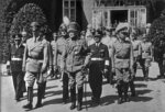 Arthur Seyß-Inquart, August von Mackensen, Wilhelm Canaris, Friedrich Christiansen, Curt Haase, and Herman Densch at the funeral of Kaiser Wilhelm II, Doorn, Netherlands, 9 Jun 1941