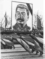 Policemen in mourning of Joseph Stalin, Dresden, East Germany, 10 Mar 1953