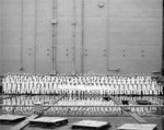 Decommissioning ceremony of USS AFDB-1, Apra Harbor, Guam, Mariana Islands, 1 Nov 1956, photo 1 of 3