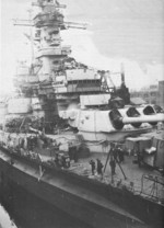 USS Alabama in Puget Sound Naval Shipyard, Bremerton, Washington, United States, Feb 1945, photo 3 of 4