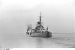 A tugboat guiding Bismarck at Brunsbüttel, Schleswig-Holstein, Germany, 15 Sep 1940, photo 4 of 7