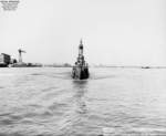 USS Caiman departing Mare Island Naval Shipyard, California, United States, 25 Sep 1951, photo 1 of 2