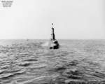 USS Caiman departing Mare Island Naval Shipyard, California, United States, 25 Sep 1951, photo 2 of 2