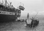 Javanese natives operating Japanese-built Daihatsu-class landing craft, 28 Nov 1948