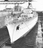 Émile Bertin in drydock at Brest, France, Jul 1934