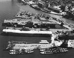 Enterprise at New York Navy Yard 10 days before her scrapping, Brooklyn, New York, United States, 22 Jun 1958