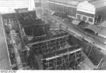 German carrier hull Flugzeugträger A (future Graf Zeppelin) under construction, Kiel, Germany, 22 Mar 1937, photo 6 of 9