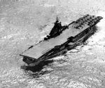 USS Hancock underway in the Philippine Sea, 15 Dec 1944