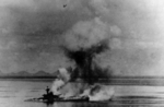 HMS Hermes sinking off Ceylon, 9 Apr 1942; photo taken from a Japanese aircraft