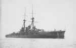 Japanese battlecruiser Hiei departing Yokosuka en route to Kure, Japan, 23 Mar 1914