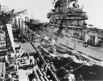 USS Hornet receiving fuel and ordnance from USS Sacramento, South China Sea, Jun 1967