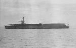 Carrier Hosho off Yokosuka, Japan, 5 Feb 1923; note 1MF Type 10 aircraft on flight deck