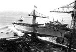 The Launching of Italian battleship Impero, Genova, Italy, 15 Nov 1939