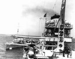 Indianapolis overlooked destroyer Sturtevant, off New York City, 31 May 1934; note the Curtiss O2U scout floatplane aboard Indianapolis