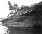 Junyo at Sasebo, Japan, with Ha-210 and another Ha-201-class submarine at her side, Sasebo, Japan, 26 Sep 1945