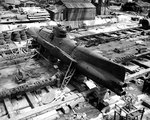 Koryu Type D submarine at the Yokosuka Naval Base, Japan, 8 Sep 1945, photo 3 of 3