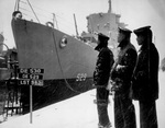 Three African-American sailors of USS Mason, Boston Navy Yard, Massachusetts, United States, 20 Mar 1944