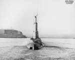 USS Menhaden departing Mare Island Naval Shipyard, California, United States, 4 May 1953, photo 1 of 2